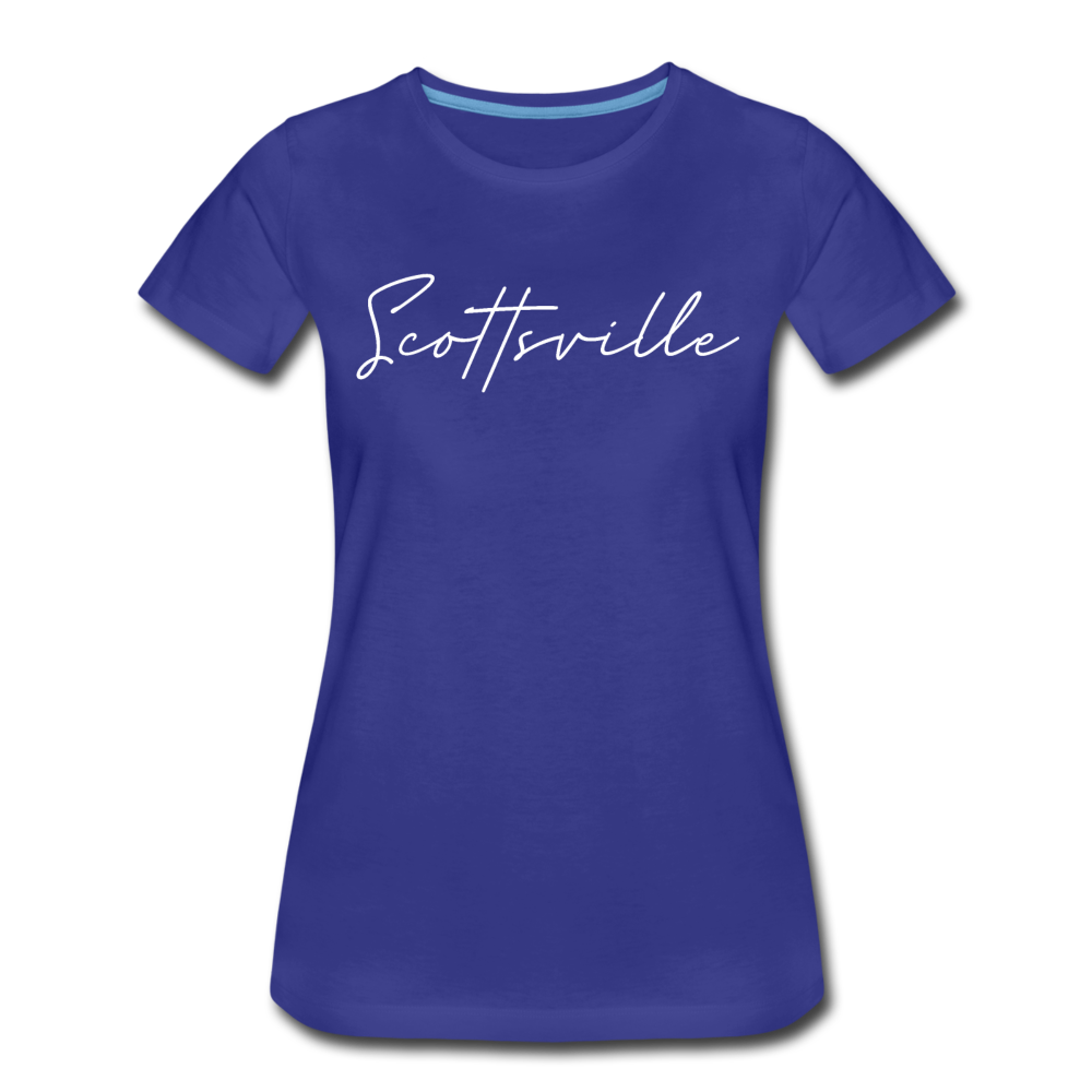 Scottsville Cursive Women's T-Shirt - royal blue