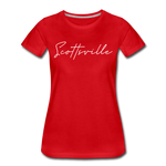 Scottsville Cursive Women's T-Shirt - red