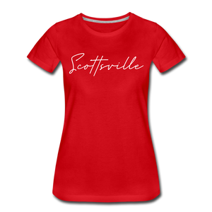 Scottsville Cursive Women's T-Shirt - red