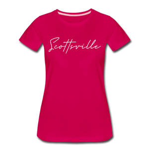 Scottsville Cursive Women's T-Shirt - dark pink