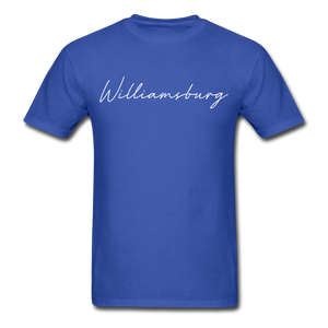 Williamsburg Cursive T-Shirt - royal blue