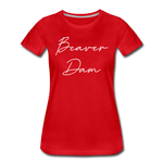 Beaver Dam Cursive Women's T-Shirt - red