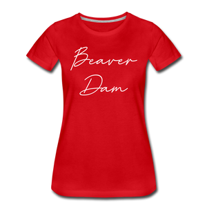 Beaver Dam Cursive Women's T-Shirt - red