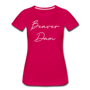 Beaver Dam Cursive Women's T-Shirt - dark pink