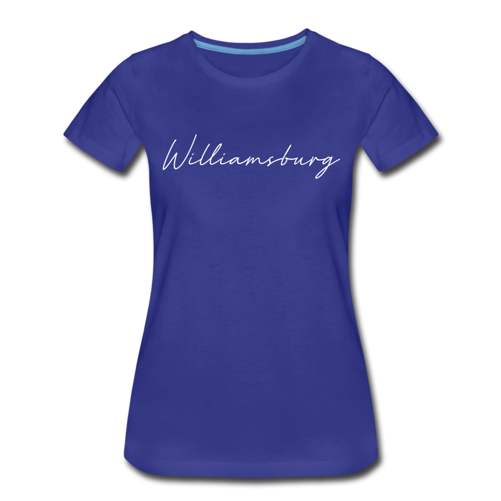 Williamsburg Cursive Women's T-Shirt - royal blue