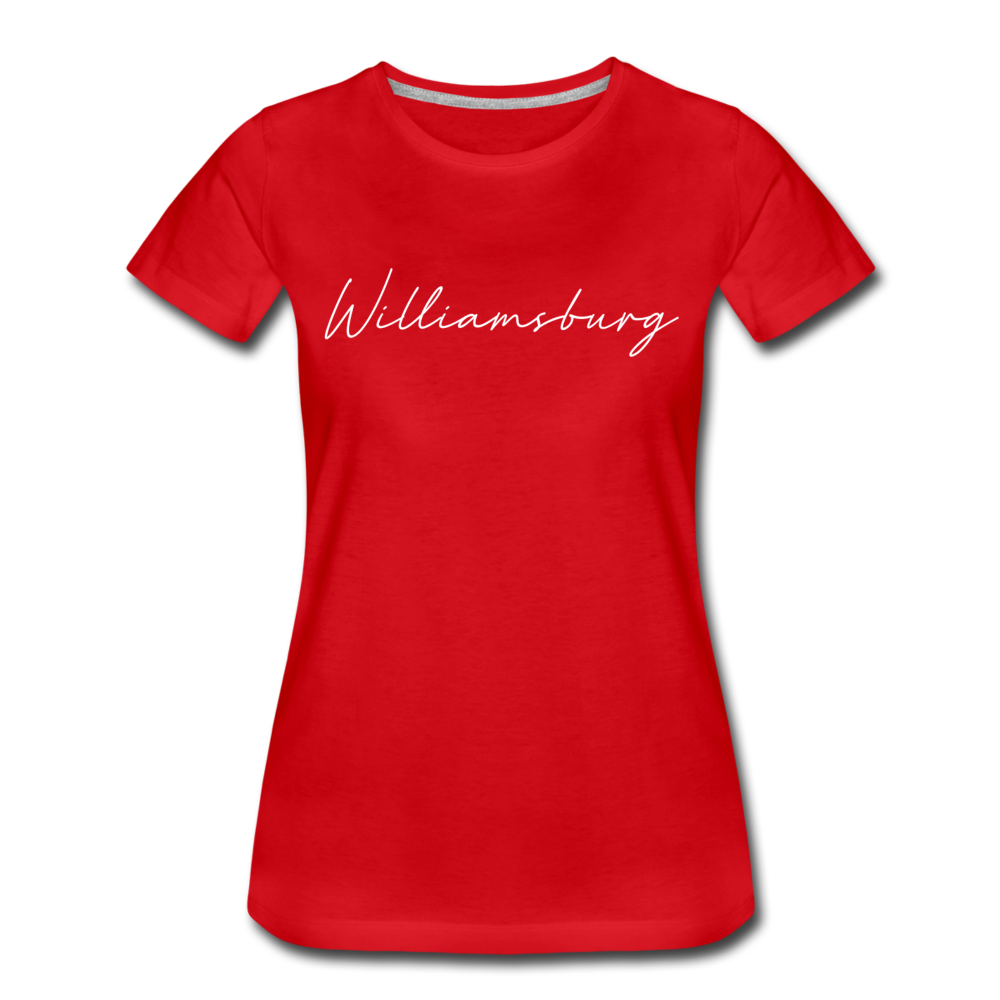 Williamsburg Cursive Women's T-Shirt - red