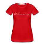 Williamsburg Cursive Women's T-Shirt - red