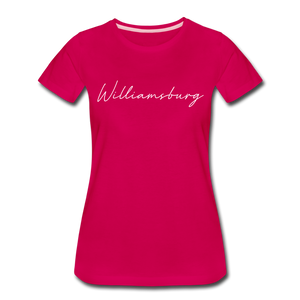 Williamsburg Cursive Women's T-Shirt - dark pink