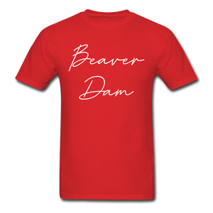 Beaver Dam Cursive T-Shirt - red