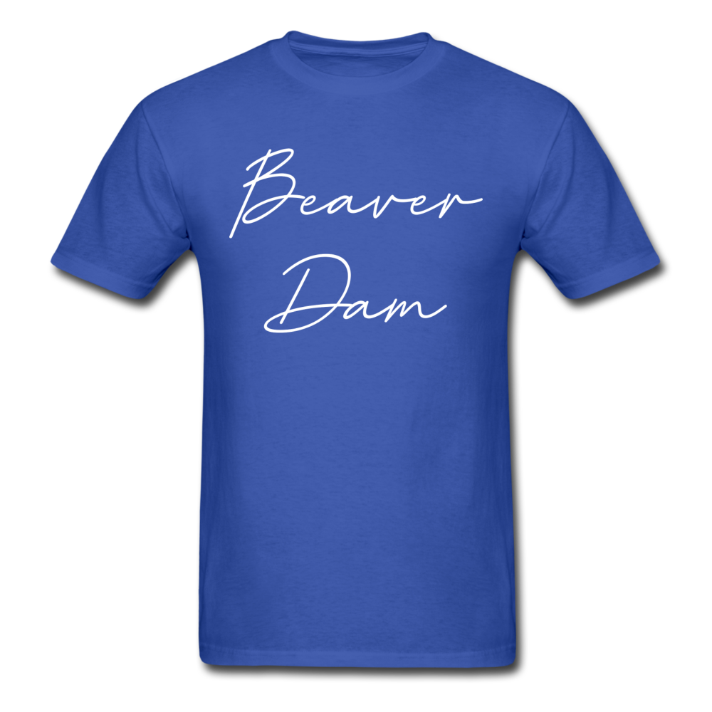 Beaver Dam Cursive T-Shirt - royal blue