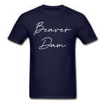 Beaver Dam Cursive T-Shirt - navy