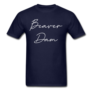 Beaver Dam Cursive T-Shirt - navy