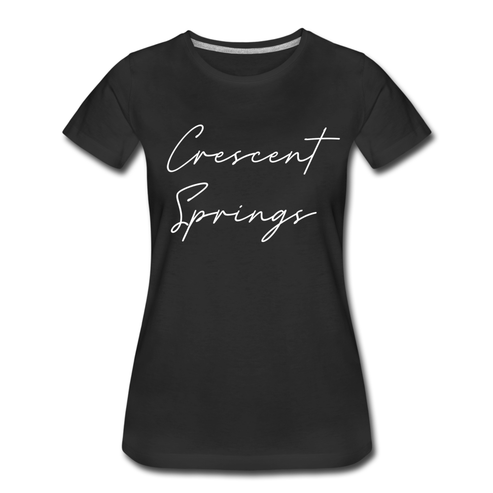 Crescent Springs Cursive Women's T-Shirt - black
