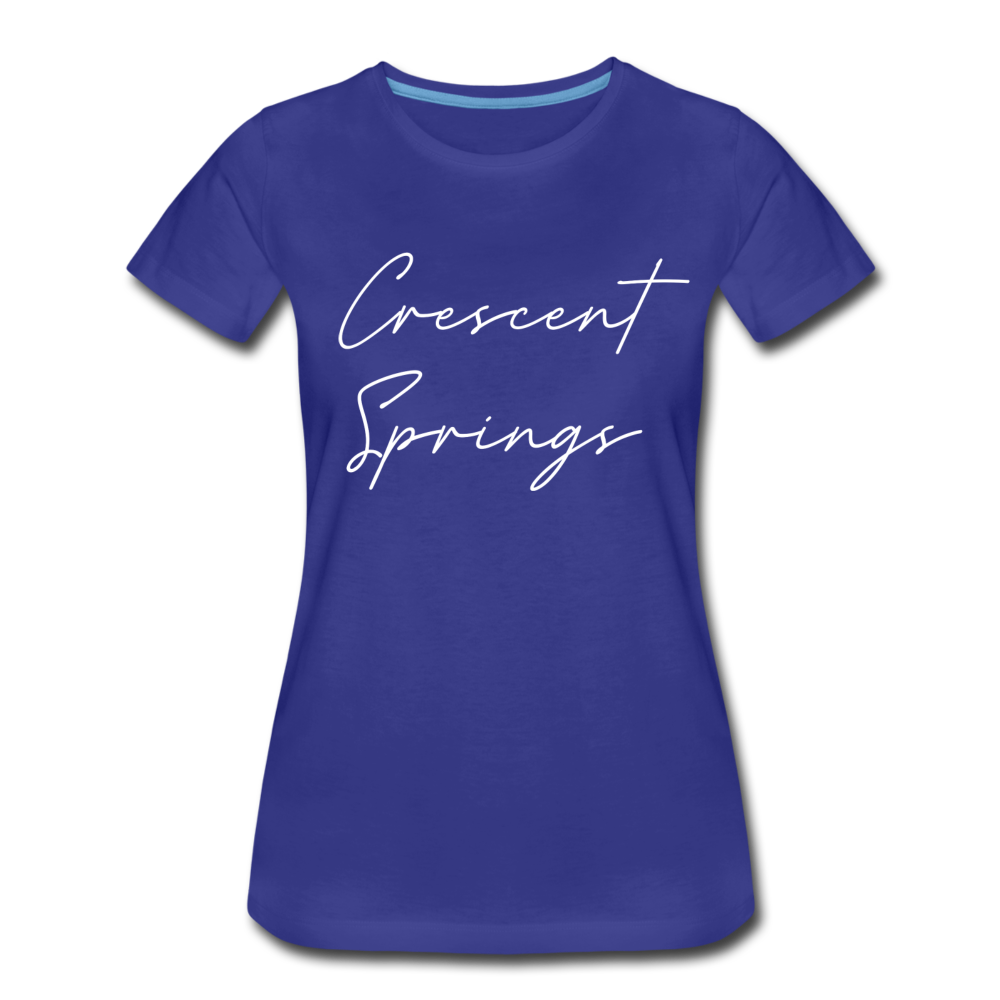 Crescent Springs Cursive Women's T-Shirt - royal blue