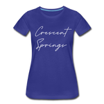 Crescent Springs Cursive Women's T-Shirt - royal blue