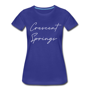 Crescent Springs Cursive Women's T-Shirt - royal blue