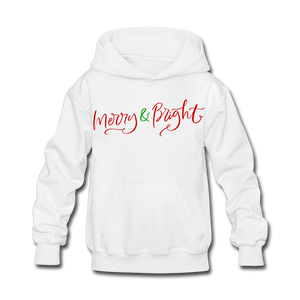 Merry and Bright Youth Sweatshirt - white