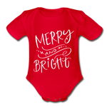 Merry & Bright Baby Bodysuit - red