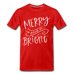 Merry & Bright Red/Green Unisex Tee - red